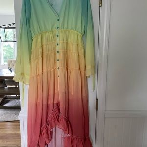 Dupe Rococo Sand Rainbow Dress NWT